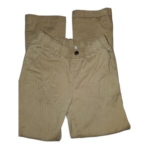 The Children's Place Uniform pants elastic waist faux button/fly sz 10 khaki